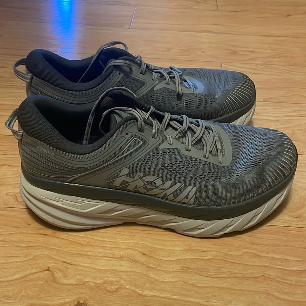 Grey Hoka Bondi 7 size 11